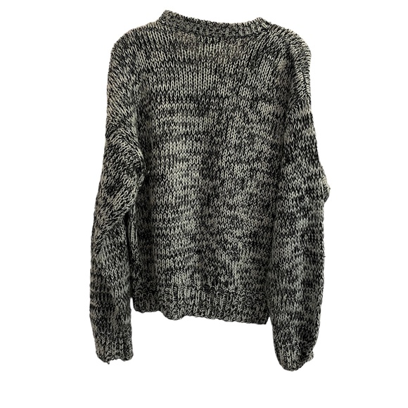 Vintage LE TIGRE Sweater Coogi Style Cosby Men's Large Leather Acrylic - Picture 3 of 6